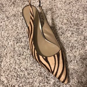 Via Spiga Calf Hair Kitten Heels